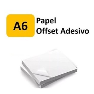 Papel Offset Adesivo A6 - Tam 14,8 x10,5 cm em Oferta na Shopee