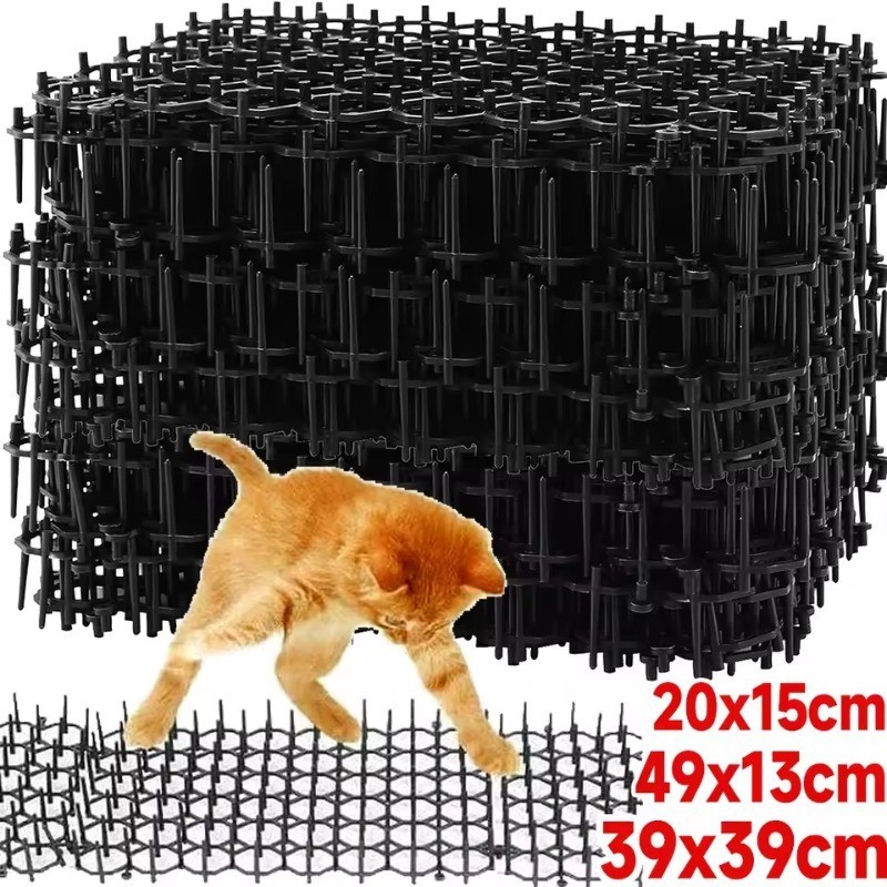 Prático Tapete Repelente De Gato Preto Com Tiras De Espinhos Emenda Livre Dissuasor Manter Cão Pet Pico Almofada Casa Ja