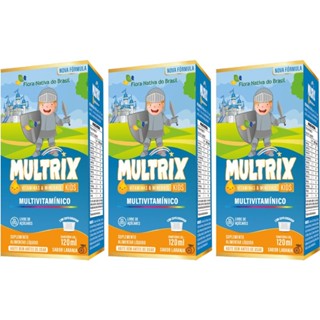 KIT 3X MULTRIX (Xarope Infantil com Vitaminas de A a Z) 120ml - Flora Nativa em Oferta na Shopee