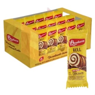 Bolo Bolinho Bauducco Roll Baunilha Chocolate Caixa 15un 34g em Oferta na Shopee