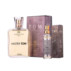 Kit Perfumado Mister Tom Masculino Amakha Paris - Perfume 15ml + 100ml | Amadeirado Social