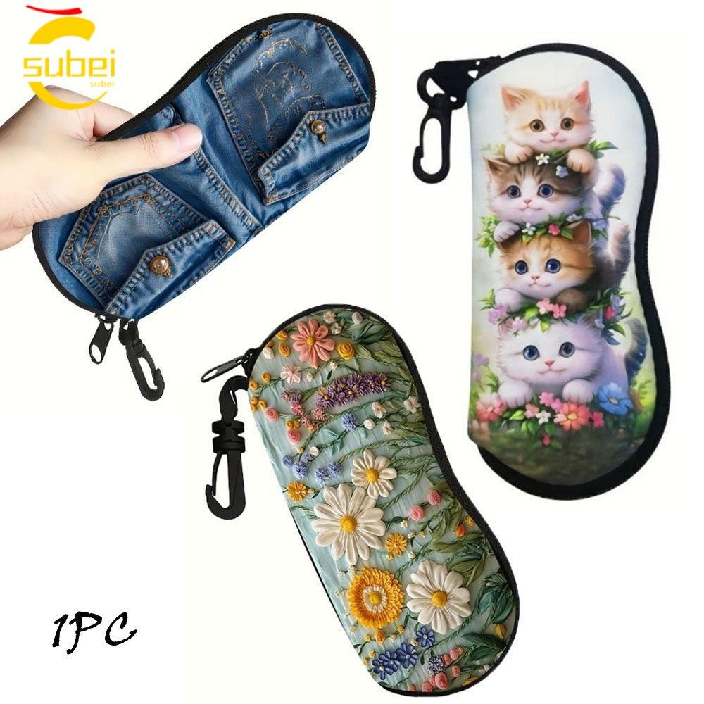 Saco De Armazenamento De Óculos De Sol SUBEI , Bolsa Durável De Cor Sólida , Pendurados De Nylon Portátil