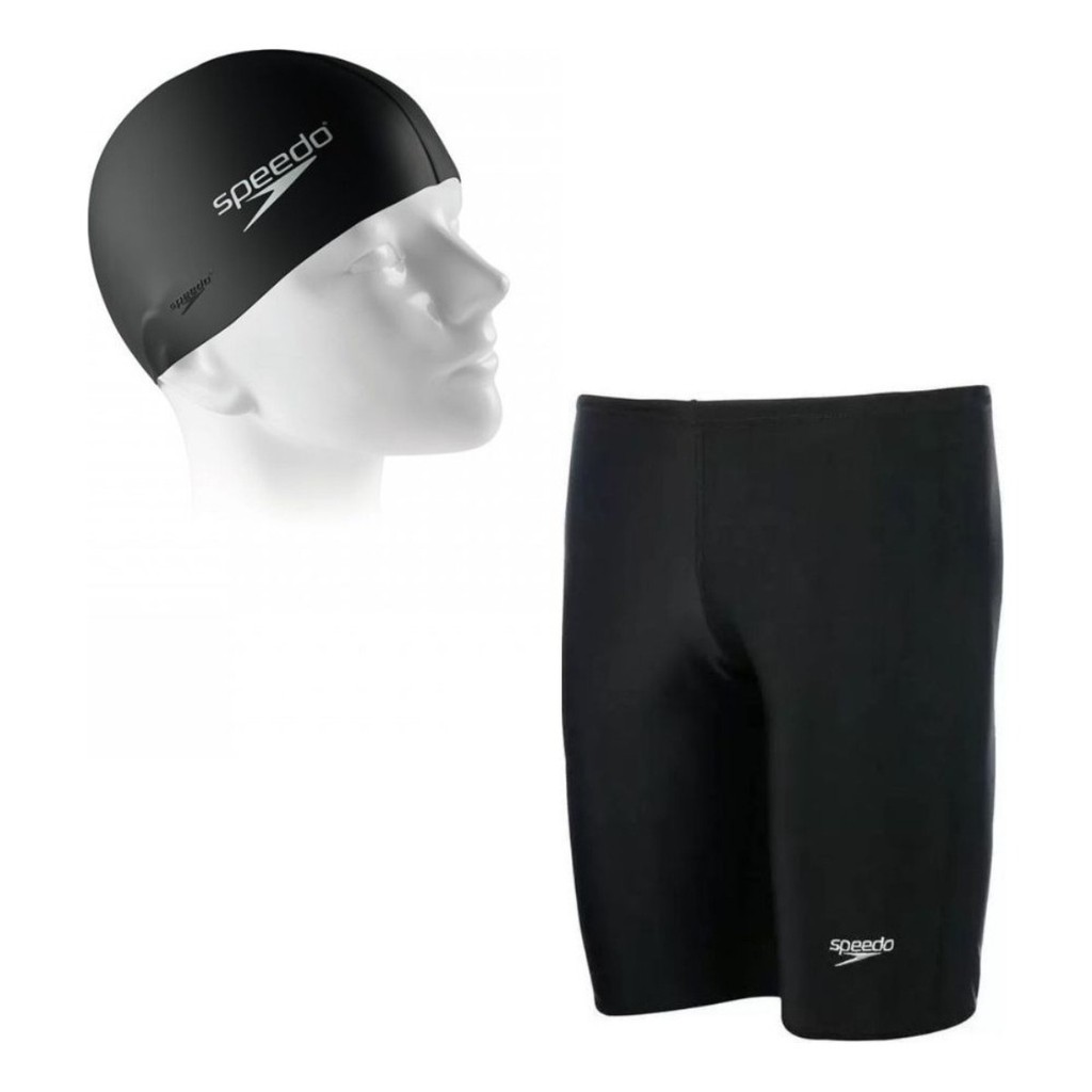 Kit Bermuda Natação Speedo Xtra Masculina Treinamento + Touca Silicone Speedo