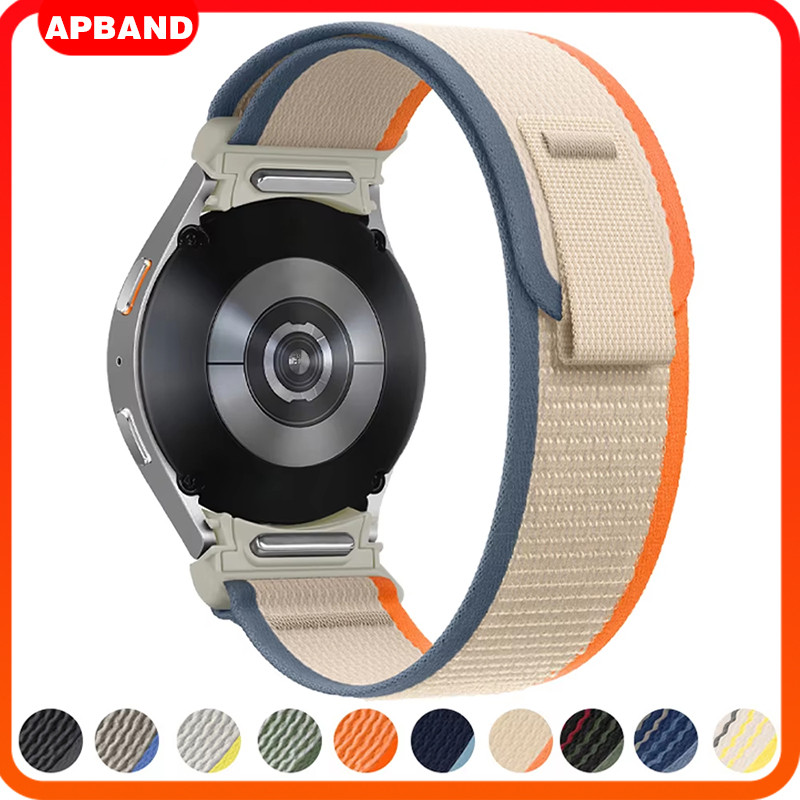 Pulseira De Trail Loop De Nailon Para Relógio Smartwatch Samsung Galaxy Watch FE 7 6 5 4 40mm 44mm 5 Pro 45mm