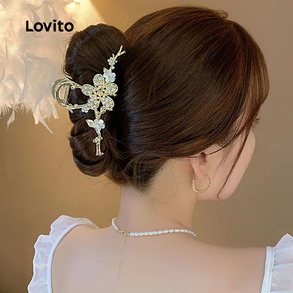 Detalhes do Lovito Clipes de Cabelo Elegantes Requintados e sofisticados LFA90X127