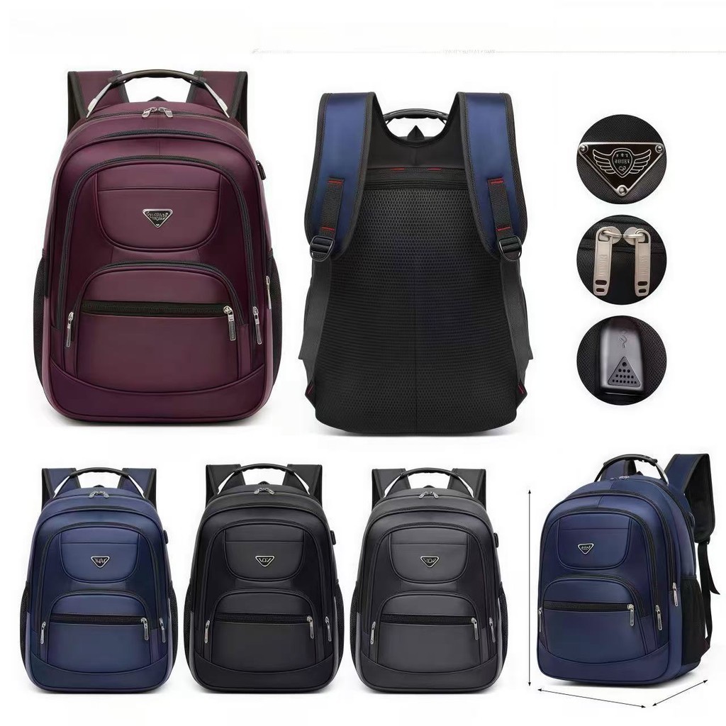 Mochila Preta para Notebook com Múltiplos Compartimentos 3 bolsos e Grande Espaço - Unissex em Oferta na Shopee