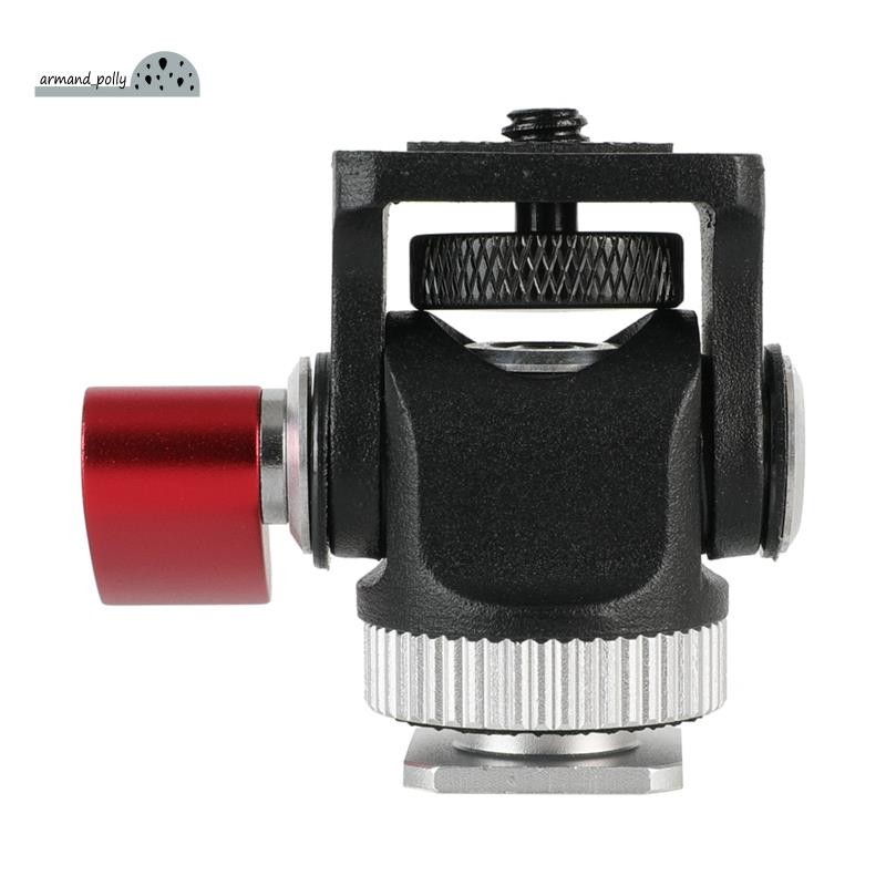 Mini Monitor De Montagem Tripé Cabeça Adaptador Sapata Fria Liga Alumínio 1/4 Polegada Parafuso Para Flash Microfone LED