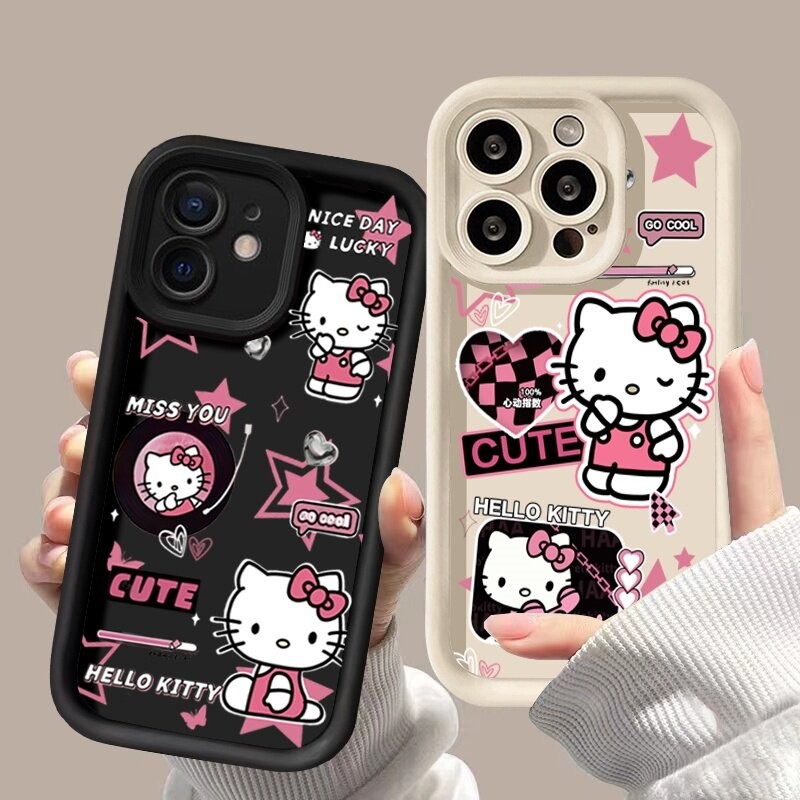 Capa De Telefone Musical Hello Kitty Para Motorola MOTO Edge 40 50 60 Pro Fusion Ultra G85 G35 G75 G05 G84 G15 G34 G54 G em Oferta na Shopee