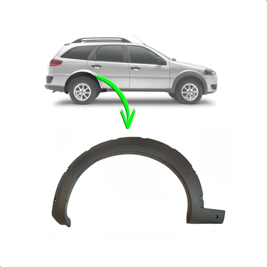 Moldura Para-lama Traseira Direita Fiat Palio 2009-2010 em Oferta na Shopee