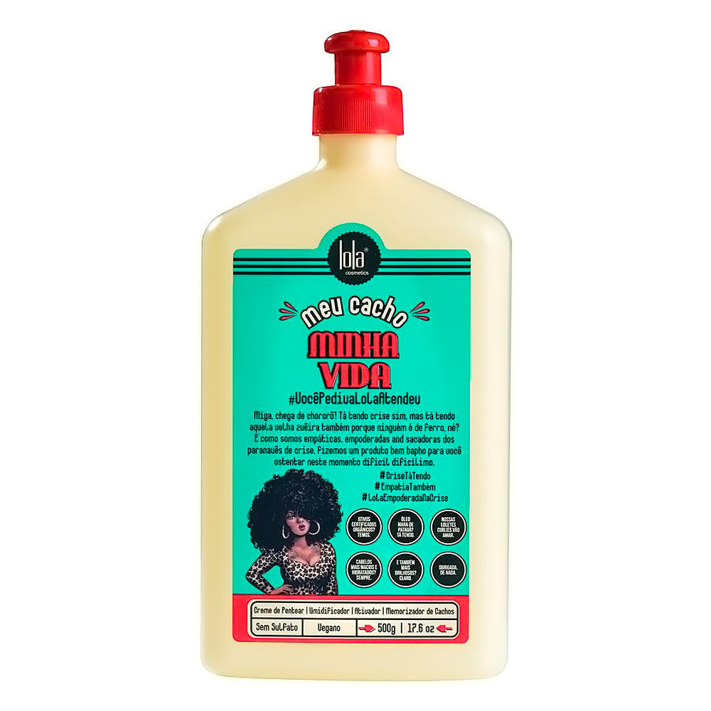 Creme de Pentear Meu Cacho Minha Vida Lola Cosmetics com 500g - Beauty