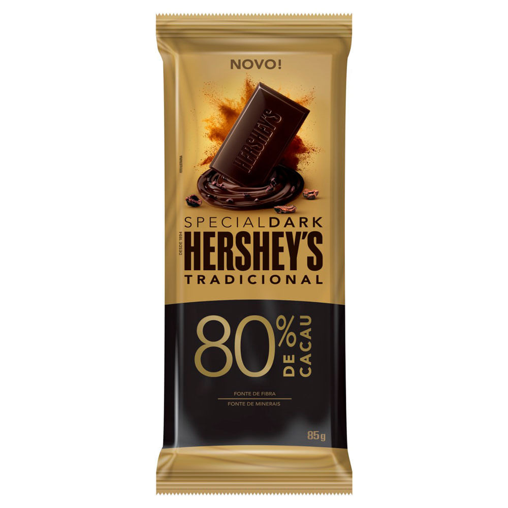 Chocolate Hershey's Special Dark 80% Cacau Tradicional 85g - Food & Beverages