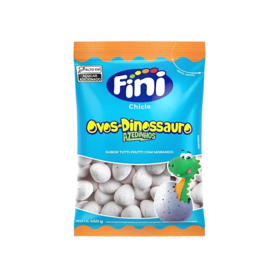 Chiclete Fini Ovos de Dinossauro Azedinhos 450g