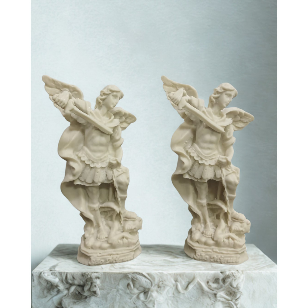 Kit 2 Imagens São Miguel Arcanjo em Resina 15cm | Decoração Religiosa | Fé e Proteção em Oferta na Shopee