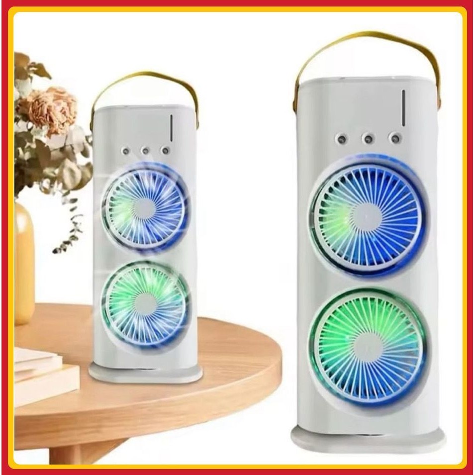 Ventilador Portátil Refrigerador De Ar Umidificador Com Led Reservatório De Água em Oferta na Shopee