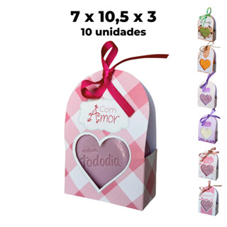 Caixa Envelope Coração Vazado para Sabonete c/10un 7x10,5x3 Olga em Oferta na Shopee