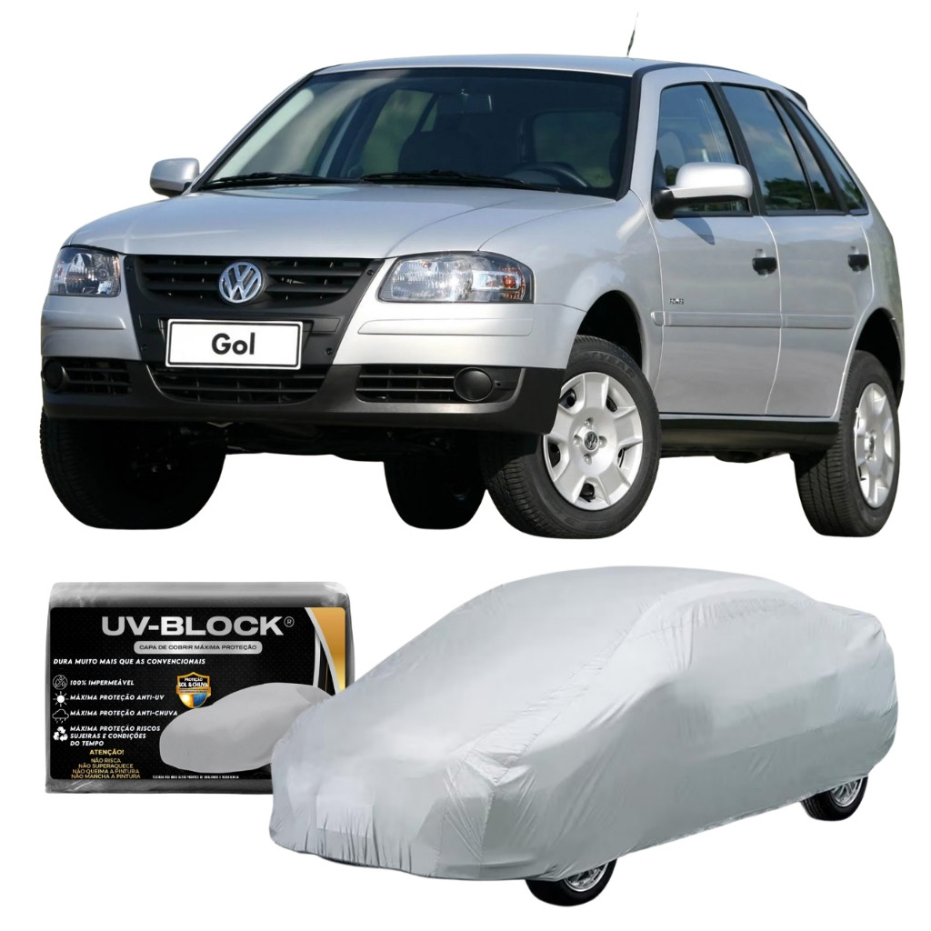 Capa Carro Impermeável ANTI UV Protege Contra Sol & Chuva - Lona Veículo Volkswagen Gol G4 em Oferta na Shopee