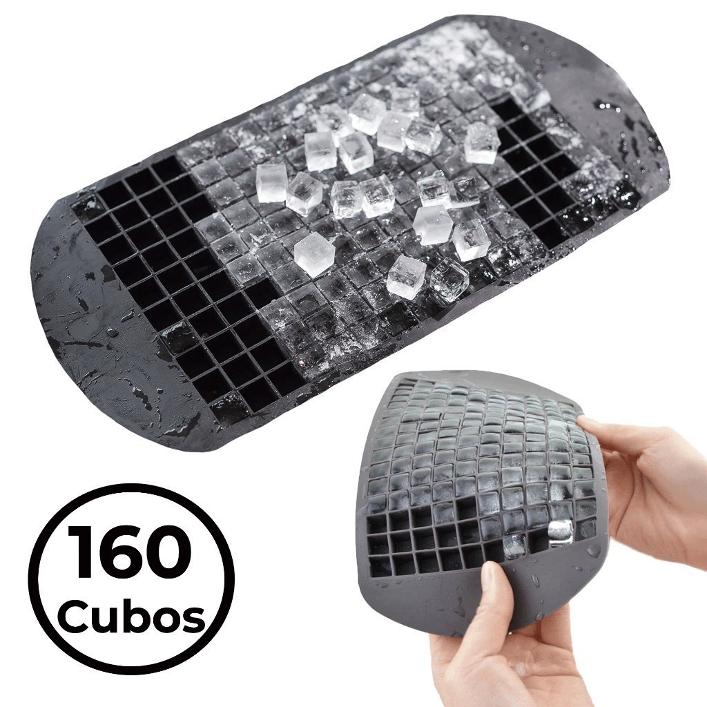 Forma De Gelo Silicone Bebidas Drink Forminha Rígida e Fundo Flexível Multiuso Lavável