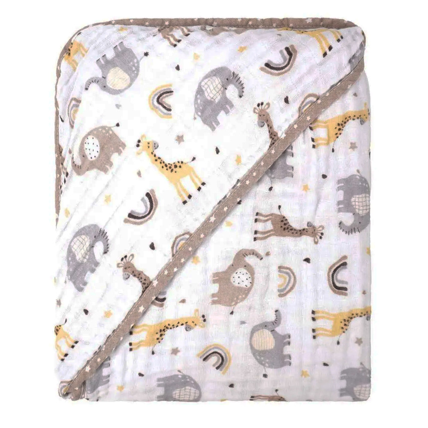 Toalha Com Capuz Incomfral Bublim Soft Estampa Girafa