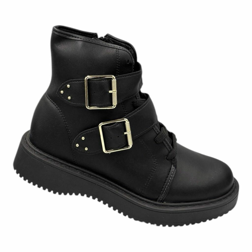 Bota Feminina Moleca 5339.109 5339109 Coturno Tratorado c/ Fivela Confortável Plataforma