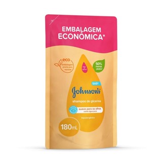 Shampoo Para Bebê Refil JOHNSON'S® Baby De Glicerina, 180mL em Oferta na Shopee