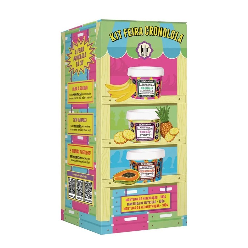 Kit Feira Cronolola Bemdita Ghee 100g Nutrição Hidratação e Reconstrução