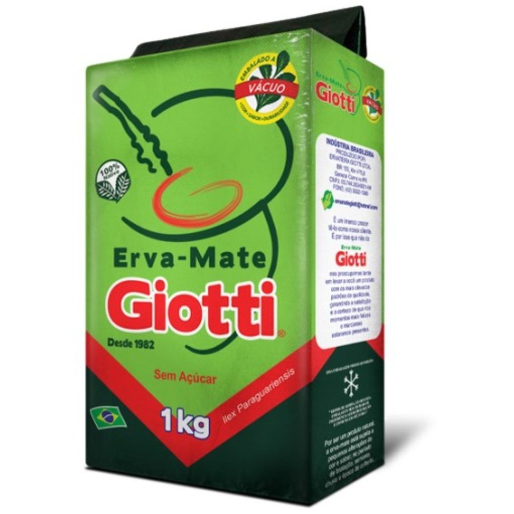 Erva Mate Chimarrão 1 Kg Giotti Natural Tradicional Verdinha