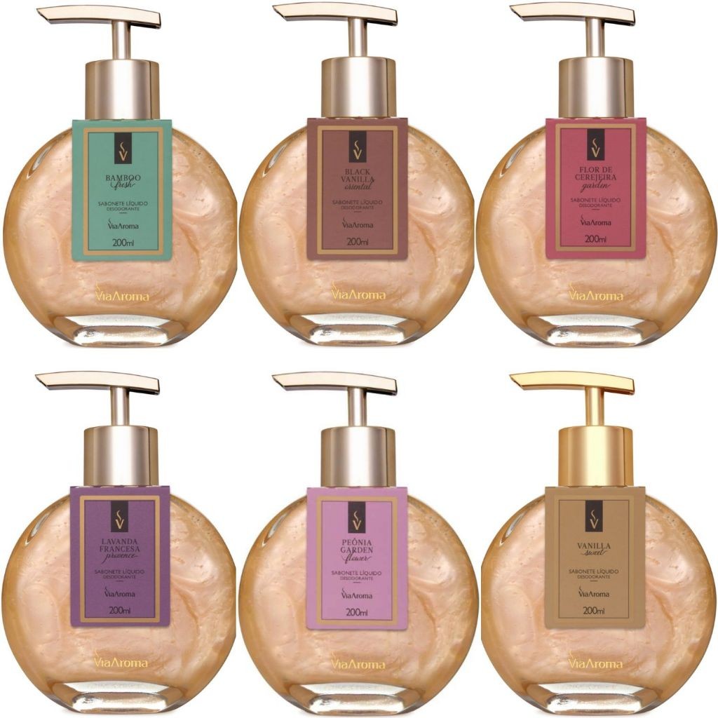 Sabonete Líquido Desodorante 200ML Super Luxo Via Aroma em Oferta na Shopee