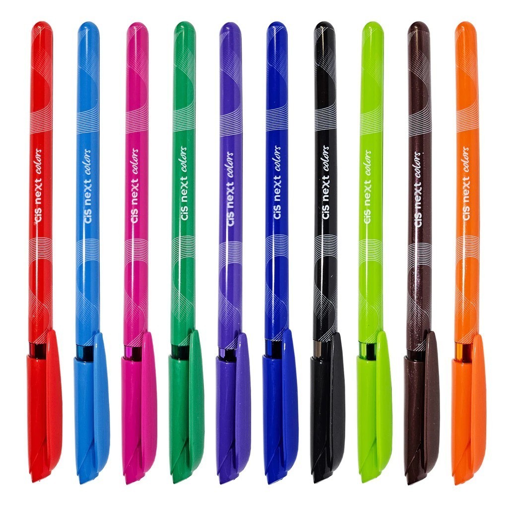 Caneta CIS 10 Cores Esferográfica Boligrafo Next Colors Ponta Fina 0.7mm E 10 Unidades em Oferta na Shopee