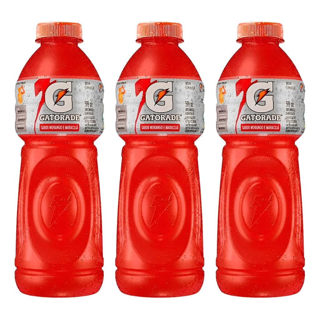 Kit C/3 Gatorade Isotônico Sabor Morango/maracujá Pet 500ml