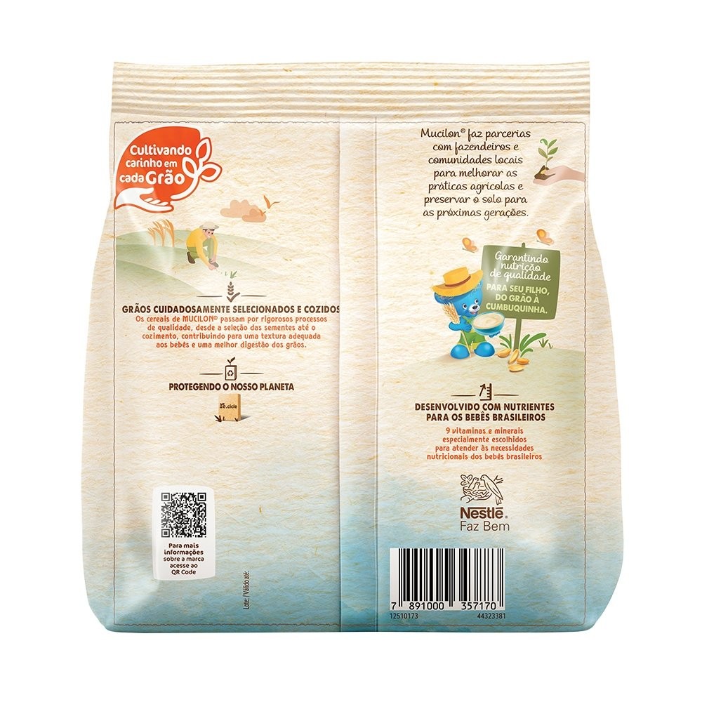 Cereal Infantil Mucilon de Arroz 360g - Embalagem com 9 Unidades