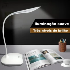 Luminária De Mesa Recarregável Flexível Sem Fio Led Leve Dobrável Portátil Leitura TD-55