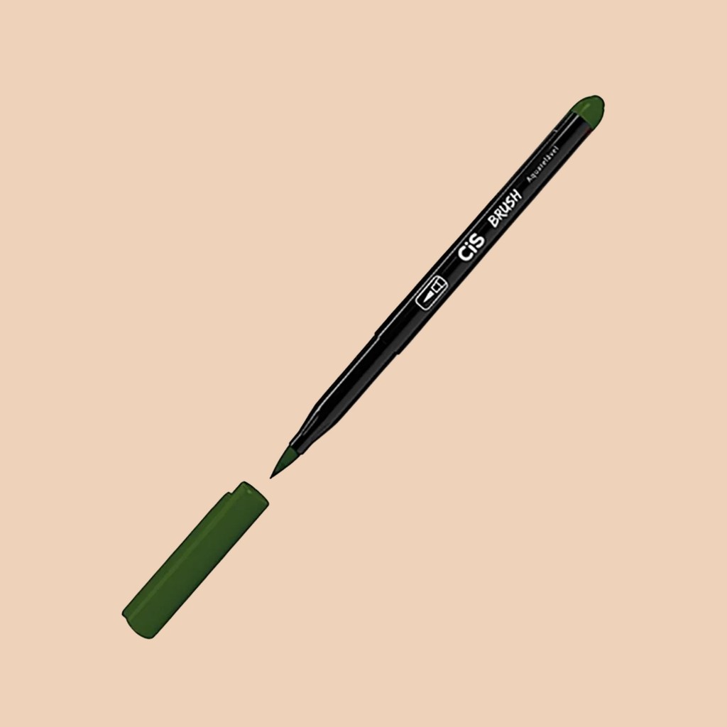 Caneta Pincel Brush Aquarelável Verde Jade 07 - Cis  -