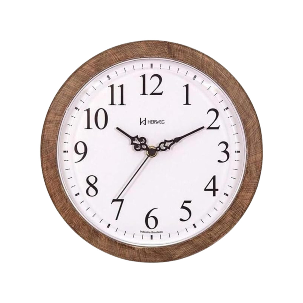 Relógio de Parede Herweg Quartz Analógico Redondo 660073 - 323 em Oferta na Shopee