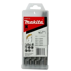 Kit C/5 Brocas De Vídea Sds Makita Concreto Pedra 2x6mm, 2x8mm e 1x10mm