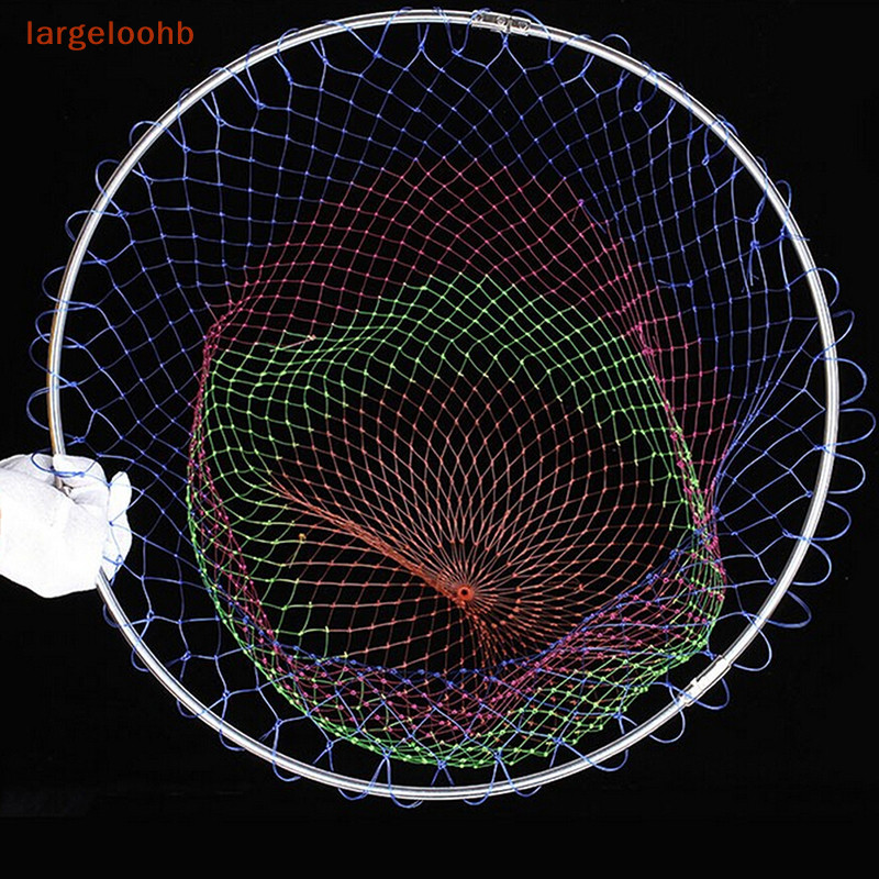 [largeloohb] 1 Pcs Rede De Pesca Em Nylon Rhombus Mesh Hole Net Ferramentas Rebatíveis 3 Tamanhos