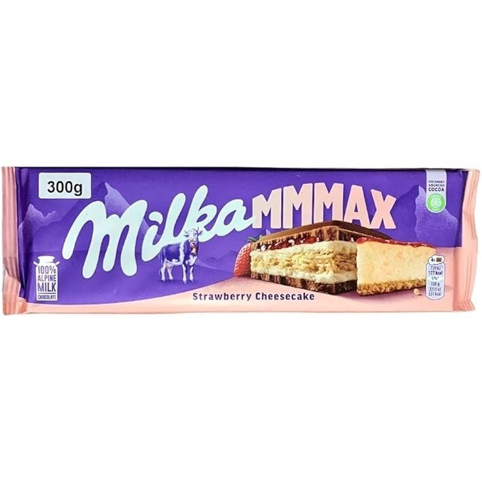 CHOCOLATE MILKA STRAWBERRY CHEESECAKE 300G em Oferta na Shopee