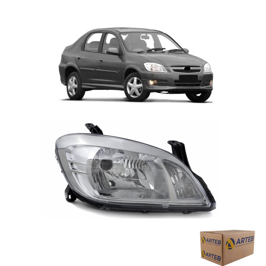 Farol Celta 2007 2008 a 2015 Prisma 2007 2008 a 2012 Arteb Lado Direito em Oferta na Shopee
