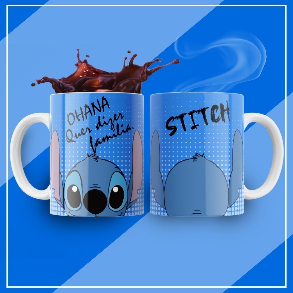 Caneca Stitch Turma Disney Personalizada - 325ml