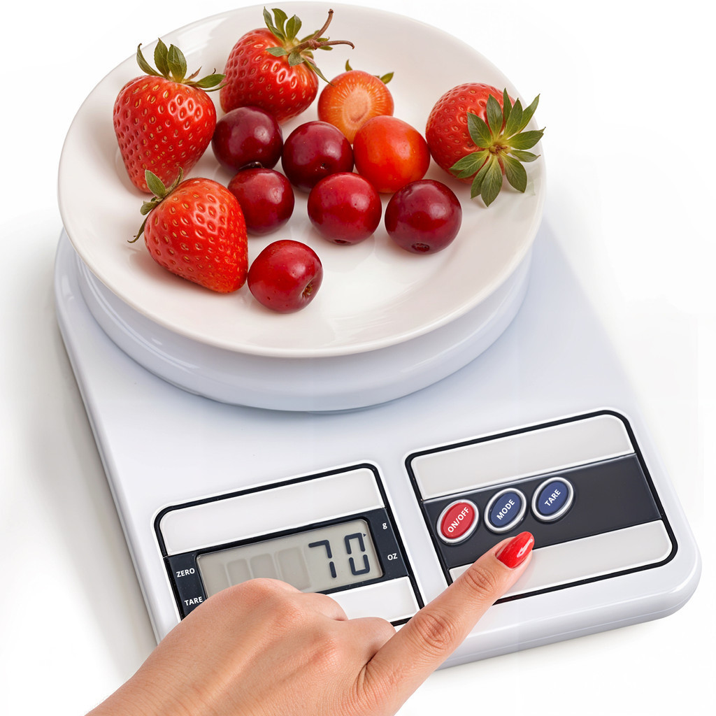 Balança De Cozinha Eletrônica Display Digital Alta Precisão Reset Automático Portátil Funçao Mode