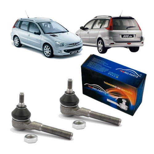 Par Terminal Direção Peugeot 206 Sw 2005 2006 2007 2008 2