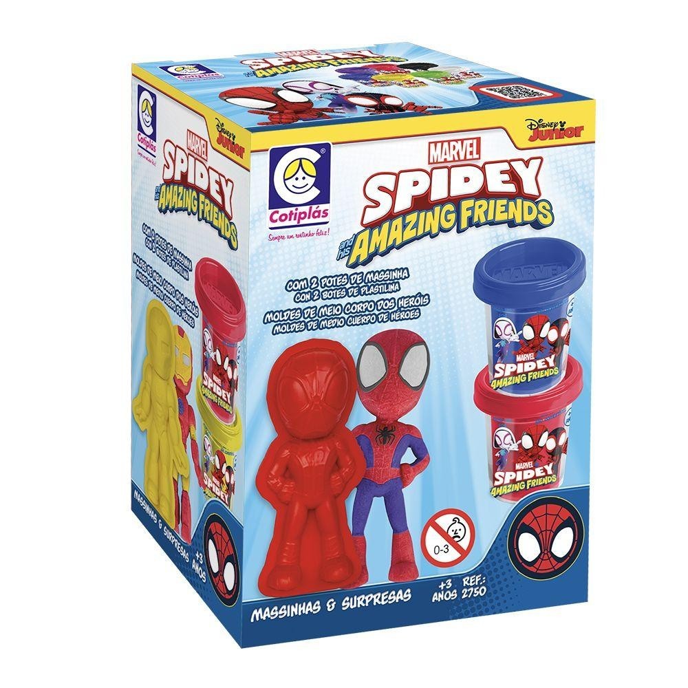 Kit Massinha Spidey e Amigos Surpresa - Cotiplás em Oferta na Shopee