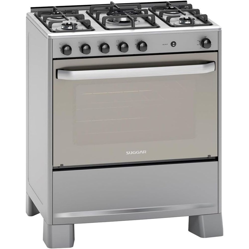 Fogão Suggar 5 Bocas Mesa de Inox Prata FGISL510PRIX Bivolt em Oferta na Shopee