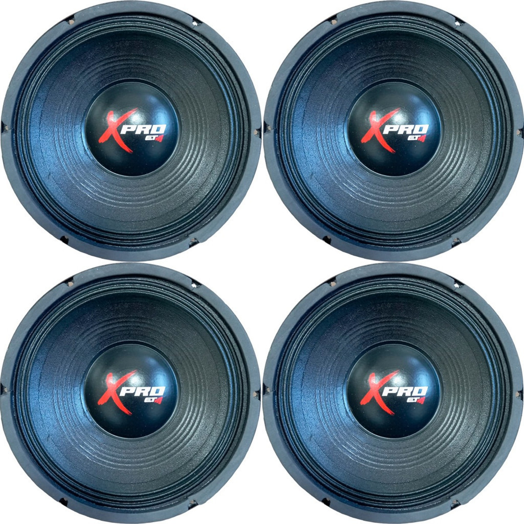 KIT 4 ALTO FALANTE WOOFER ETM EXP 10 POLEGADAS LT 250W 4 OHMS