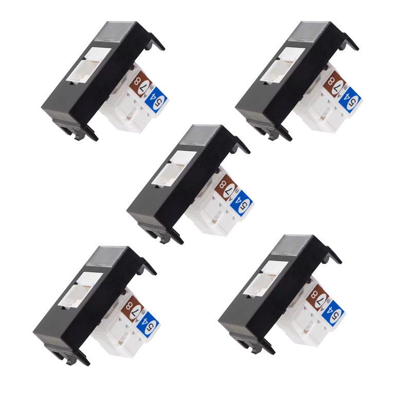 Kit 5 Módulos Tomada de Rede RJ45 Categoria 6 Ebony Margirius