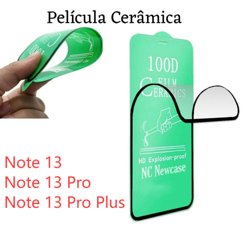 Película Cerâmica 3D Hidrogel Flexível Para Xiaomi Note 13 / Note 13 Pro / Note 13 Pro Plus