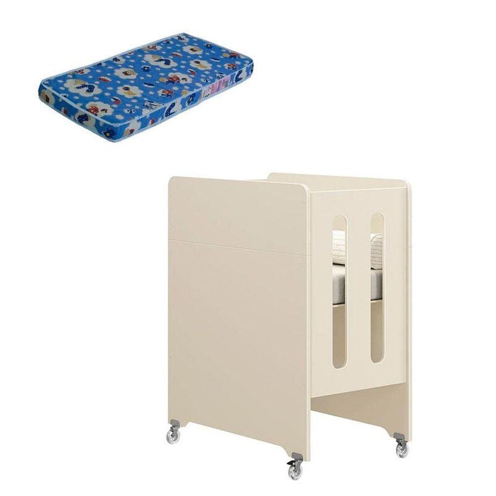 Berço Americano Evolution 4 Em 1 Areia Acetinado Com Colchão Mini - Reller em Oferta na Shopee