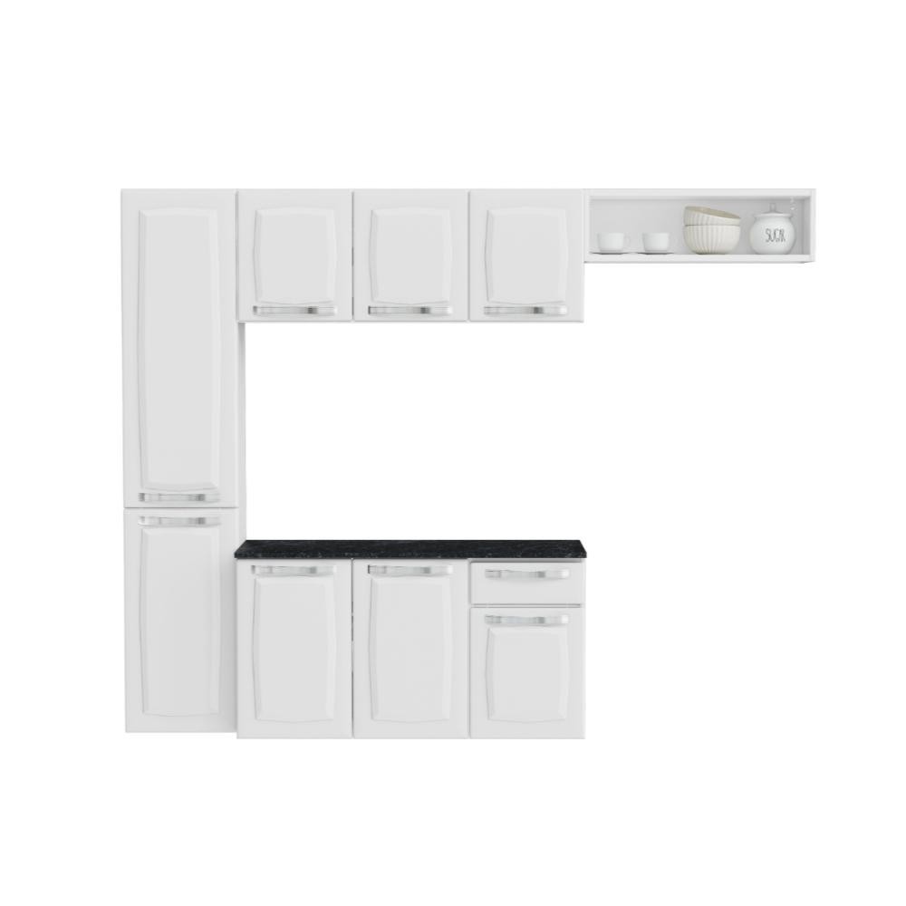 Cozinha de Aço Completa Itatiaia Pratika Com Armário e Balcão Branco em Oferta na Shopee