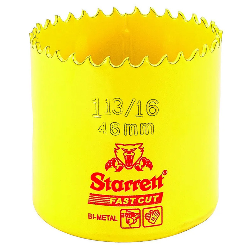 Serra Copo Fast Cut 46mm Starrett 1.13/16" Bi-Metal FCH1136-G