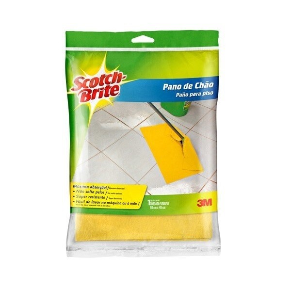 Pano Chão Amarelo SCOTCH-BRITE 3M
