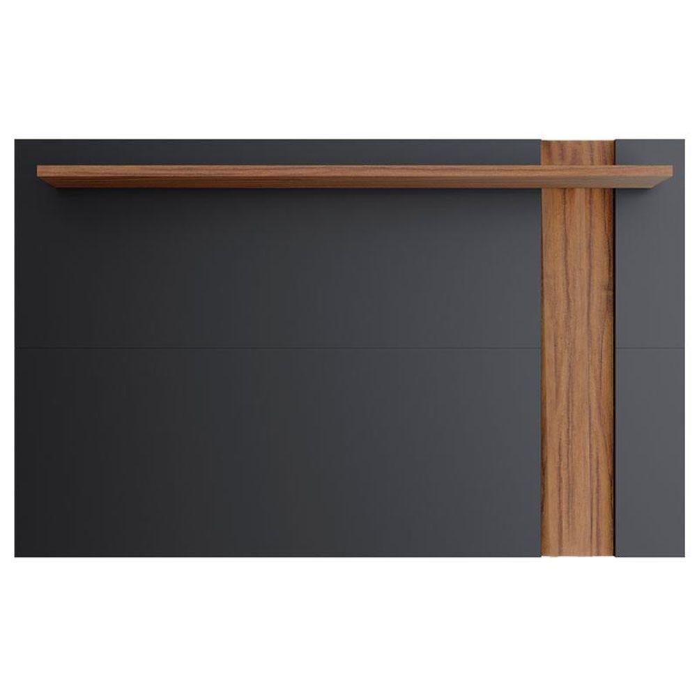 Painel Para Tv Suspenso Extensivo Leme Preto Acetinado Noce Milano - Colibri em Oferta na Shopee